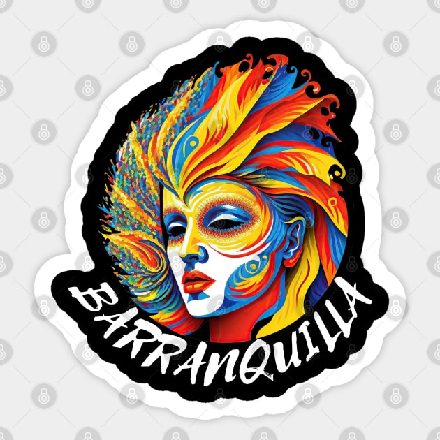 Barranquilla carnival mask Sticker by Micapox